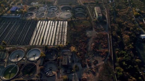 Round Polls in Wastewater Treatment Plant Filtration of Dirty or Sewage Water