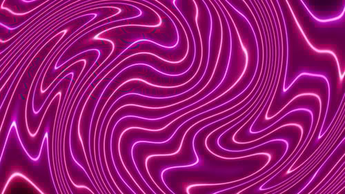 Abstract Swirling Neon Light Wave Background