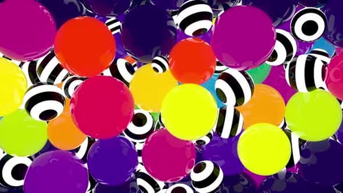 Farbige Kugelanimation 4K