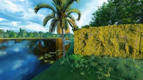 Natural Textured Wall Peeling Transition in Outdoor Landscape