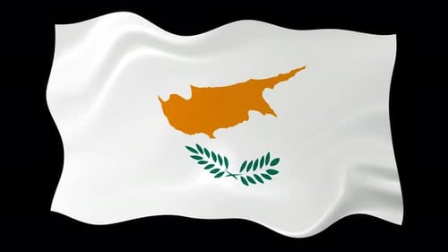 Realistic Waving Cyprus Flag Animation