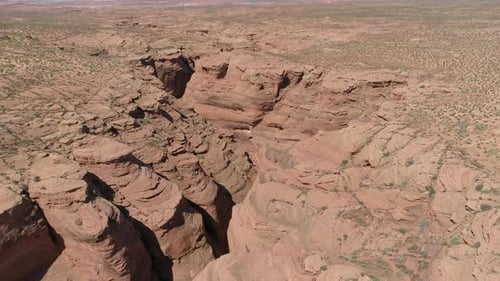 Aerial view of a canyon