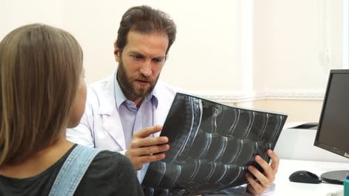 The Doctor Is Examining X-Ray