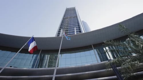 Skyscrapers and Flags