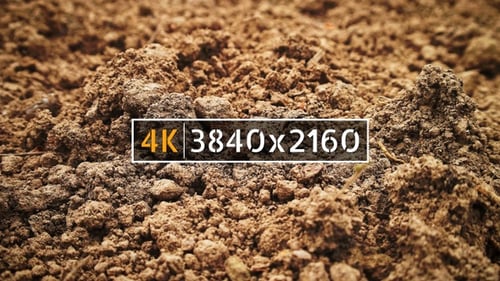 Close-Up Footage of Brown Soil and Dirt