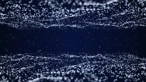 Cinematic Particle Waves Flowing Abstract Background