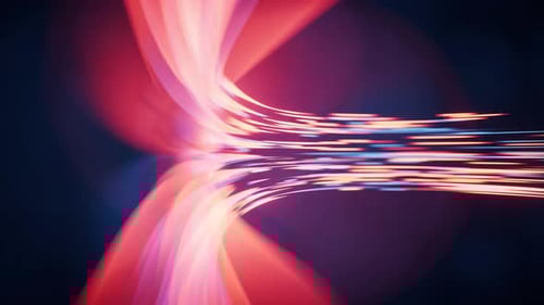 Flowing curves with glowing neon lines