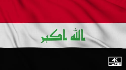 Irak-Flagge weht langsam