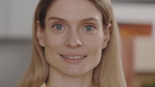 Woman Smiling Close Up