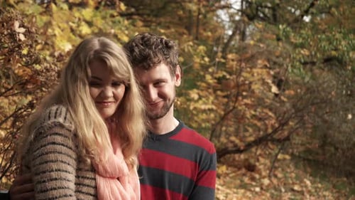 Couple In Love Enjoying Romantic Date In Park