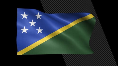 Waving Solomon Islands Flag Animation