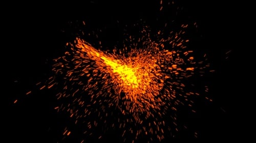 Fire Ember Particle Explosion