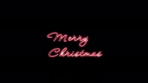 Neon Merry Christmas Tree Glowing Text Animation