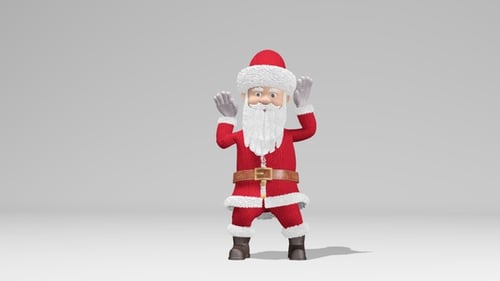 3D Animated Santa Claus Dancing for Christmas Holiday Celebrations