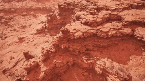 Aerial Grand Canyon in the Fog