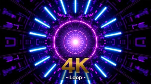 Neon Light Beam VJ Loop