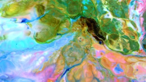 Liquid Colorful Paint Pattens Mix In Slow Motion 33