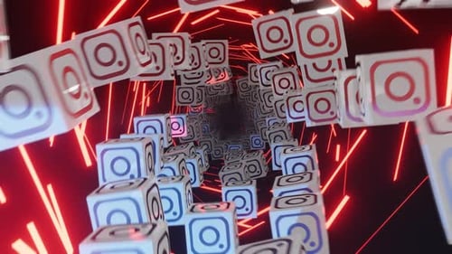 Instagram Tunnel 4K looped video