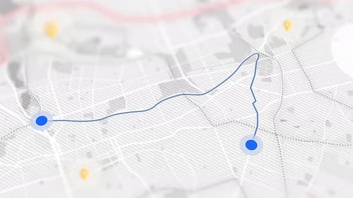 Navigation sur la carte de la ville Gps avec stock