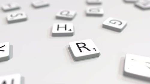 Animated Word Building with Scrabble-style Letter Tiles