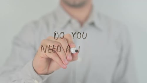 Brauchst du einen Job? Mit der Hand auf dem Bildschirm schreiben