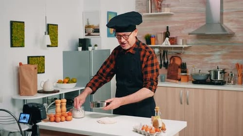 Cooking in Front of Professional Camera