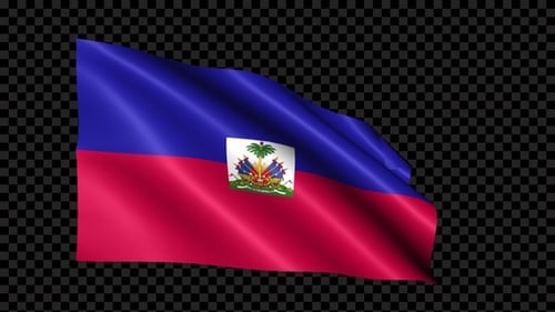 Waving Flag of Haiti Seamless Loop