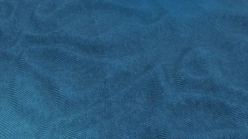 Abstract Blue Wavy Fabric Textile Loop Background