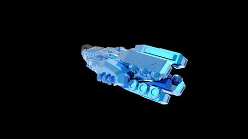 Defense spaceship crossing orbit