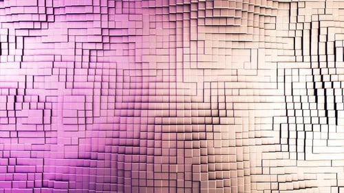 Cubes colorés 3D formant des vagues