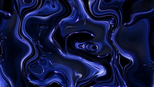 Dark Blue Liquid Glass Fluid Motion Background