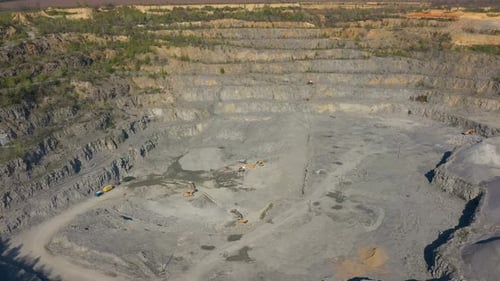 Aerial View Of Opencast Mining Quarry