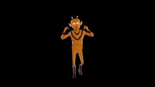 Alien tanzender Laufmann