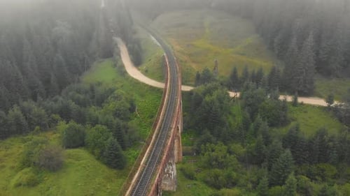 Old Railway Viaduct in Mountains