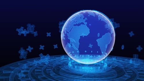 3D World News Background Loop A367