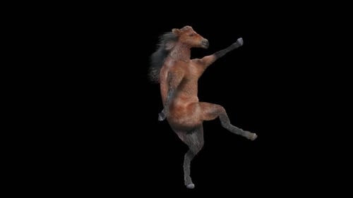 Animated Horse-Like Creature Performing Funny Dance Moves