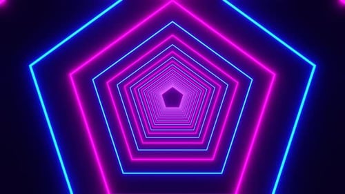 4K Neon Light Tunnel | Futuristic Cyberpunk Technology Motion Background Loop