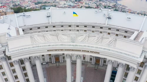 Aerial View of Ukraine Ministry of Foreign Affairs Building