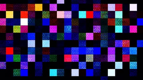 Colorful Glitch Pixel Block Grid Background Animation