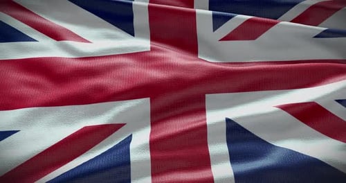 Seamless Loop of Waving United Kingdom Flag