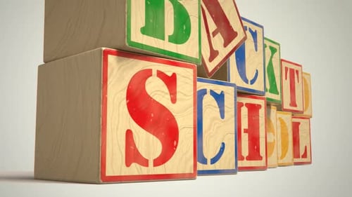 Blocos com letras coloridas. Brinquedos usados para ensinar ortografia e escrita às crianças
.