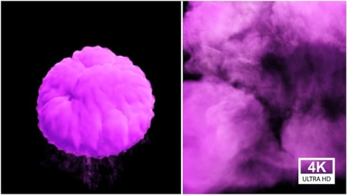 Dynamic Purple Smoke Burst Transition Reveal