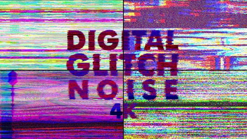 4k Digital Glitch Noise Pack