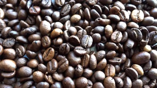 Roasted Coffee Beans Close Up Background