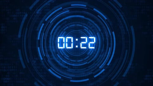 Abstract Futuristic Technology Digital number timer concept and countdown