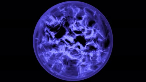 Movimento de fumaça circular azul 4K