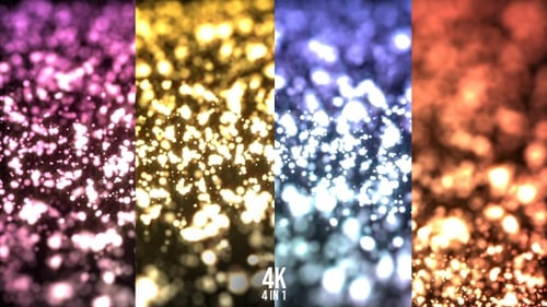 Abstract Colorful Sparkling Particle Flow Loop Background