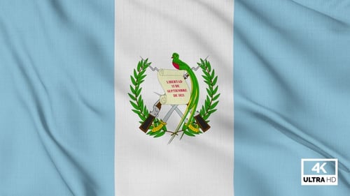 Guatemala National Flag Waving Loop Background
