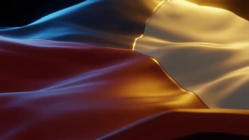 Dynamic Waving Flag Fabric Loop Background