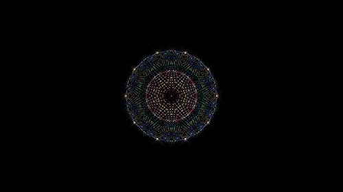 Futuristic Abstract Rotating Dotted Sphere Loop Animation